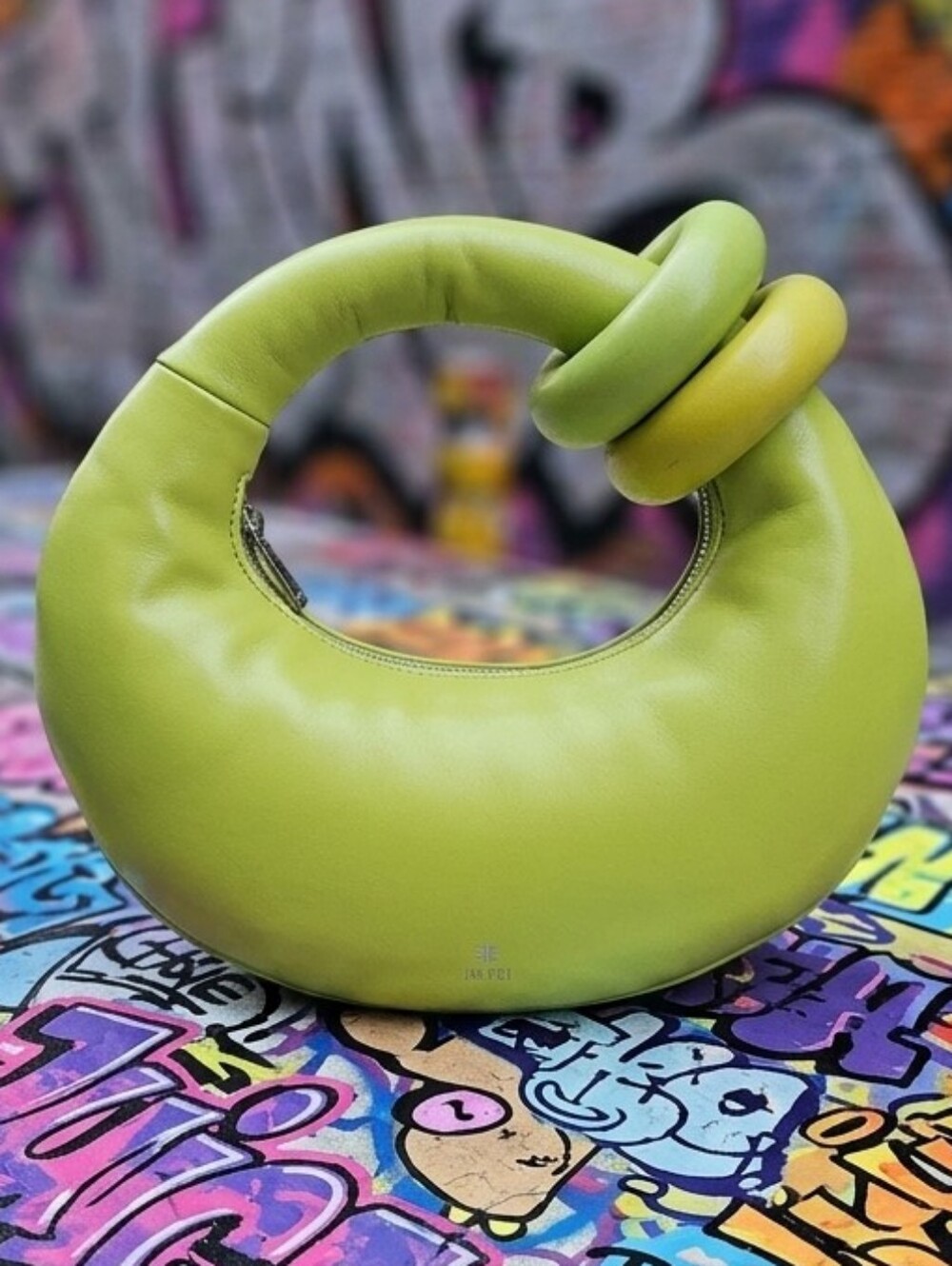 JW PEI - Lime Crescent Handle Bag with Ring Accents - NWT